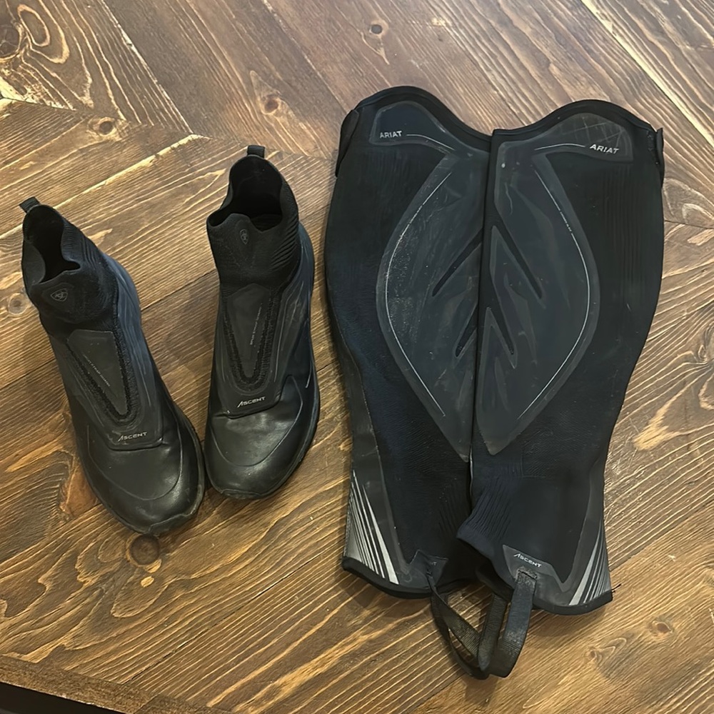 Ariat Ascent paddock boots+half chaps